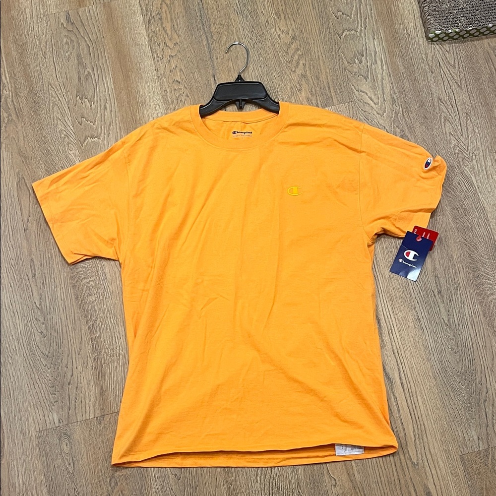 Champion Men's Bright Orange Short Sleeve Tee